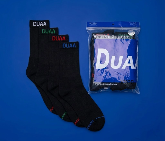 DUAA ELITE SOCKS 4PACK “BLACK”