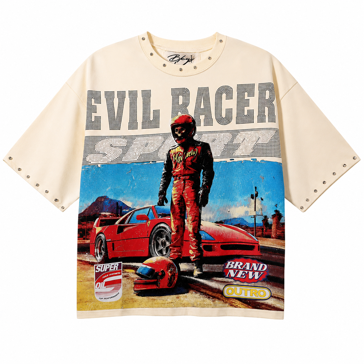 BKYS EVIL RACER SPORT CREAM TSHIRT
