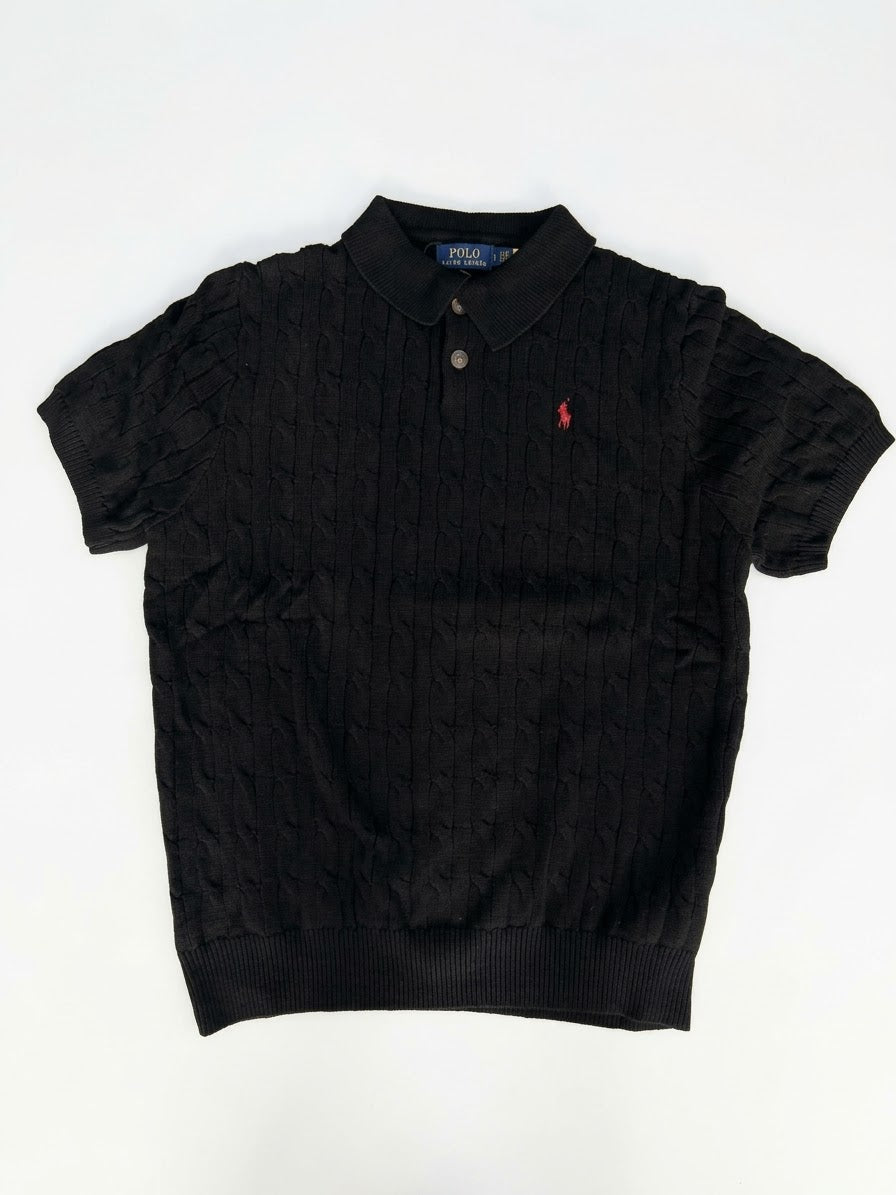 Polo Ralph Lauren Cable-Knit Cotton Polo Jumper