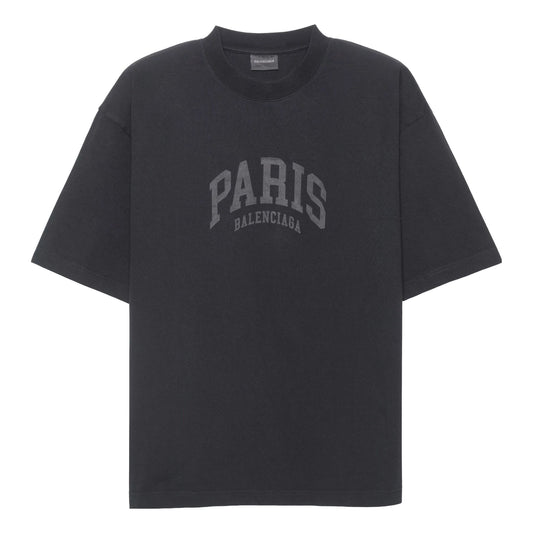 BALENCIAGA CITIES PARIS WASHINGTON GREY TEE