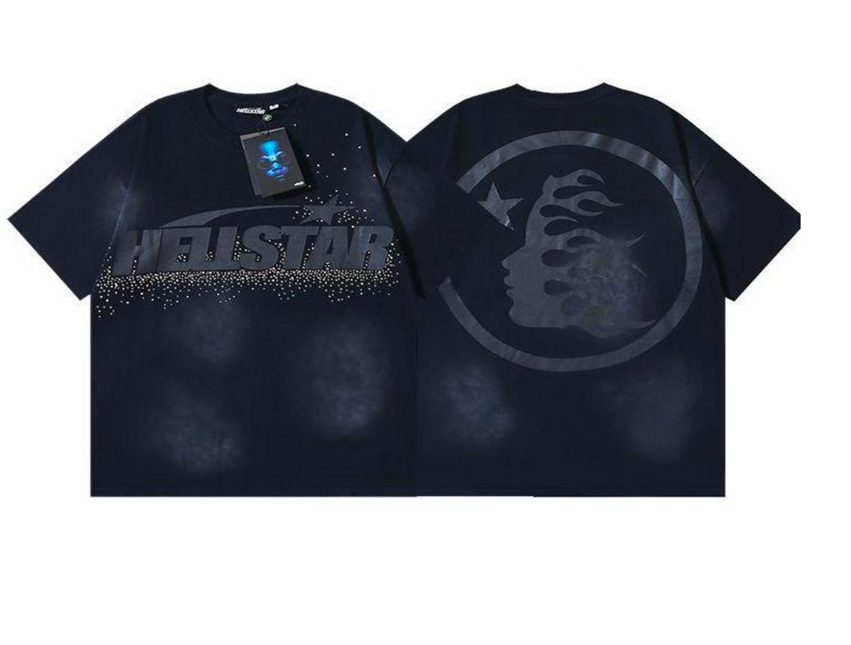 HELLSTAR RHINESTONE CLASSIC BLACK TSHIRT