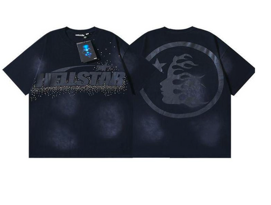 HELLSTAR RHINESTONE CLASSIC BLACK TSHIRT