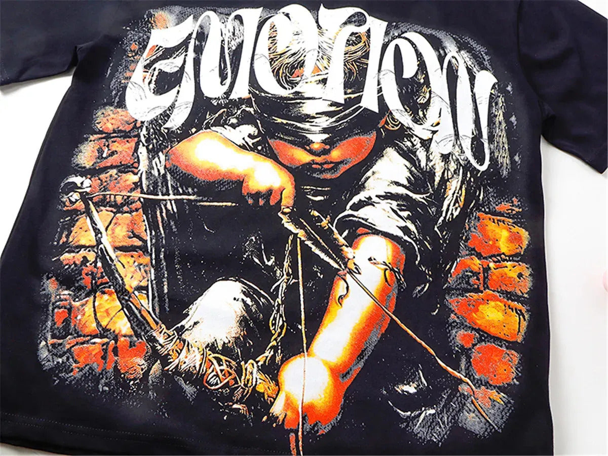 MIXED EMOTION IRON STONE BLACK TSHIRT