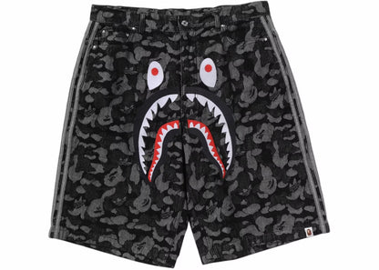 Adidas x BAPE Camo Jacquard Shark Denim Jorts