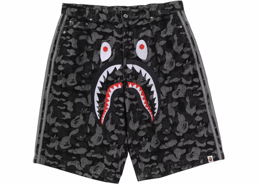 Adidas x BAPE Camo Jacquard Shark Denim Jorts