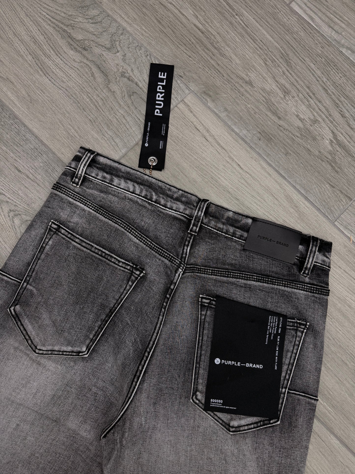 PURPLE GREY FLARED JEANS PE6365