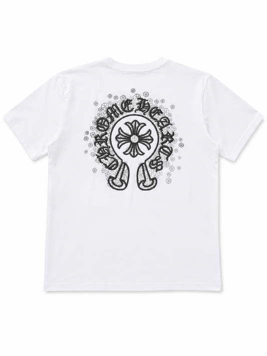 CHROMEHEARTS WHITE BORDERED TSHIRT