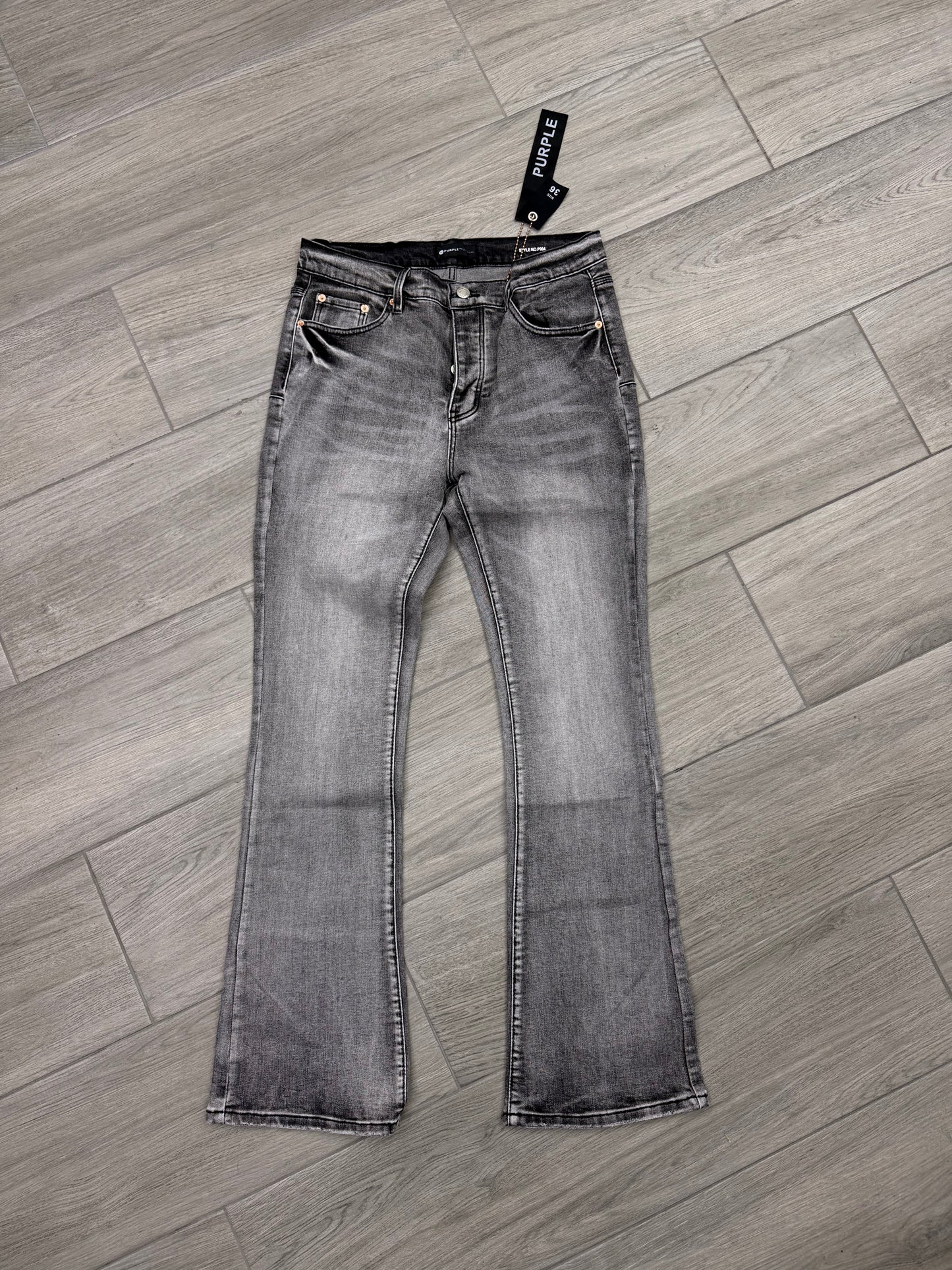 PURPLE GREY FLARED JEANS PE6365