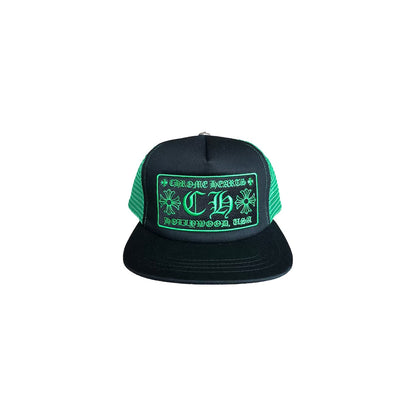 CHROMEHEARTS BLACK/GREEN TRUCKER HAT
