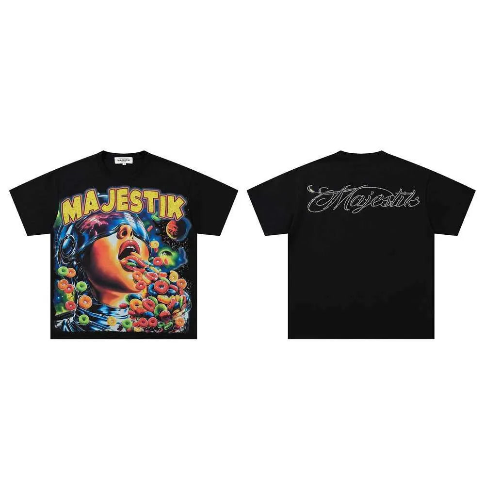 Majestik Space Cereal Black tee