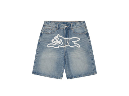 Billionaire Boys Club Icecream Running Dog Denim Shorts washed blue