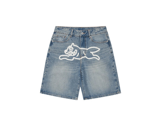 Billionaire Boys Club Icecream Running Dog Denim Shorts washed blue