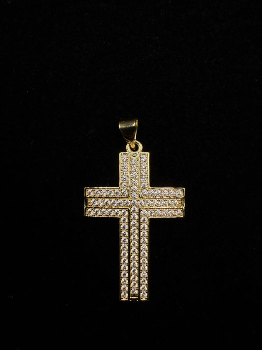 Sacred Layer Cross oro laminado 14k