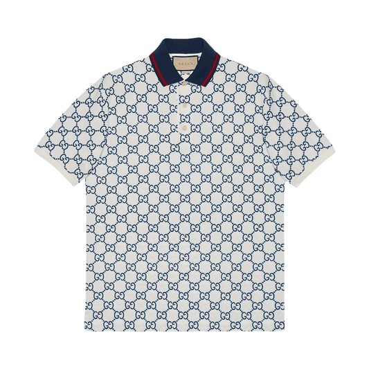 Gucci GG Stretch Polo 'White/Blue'