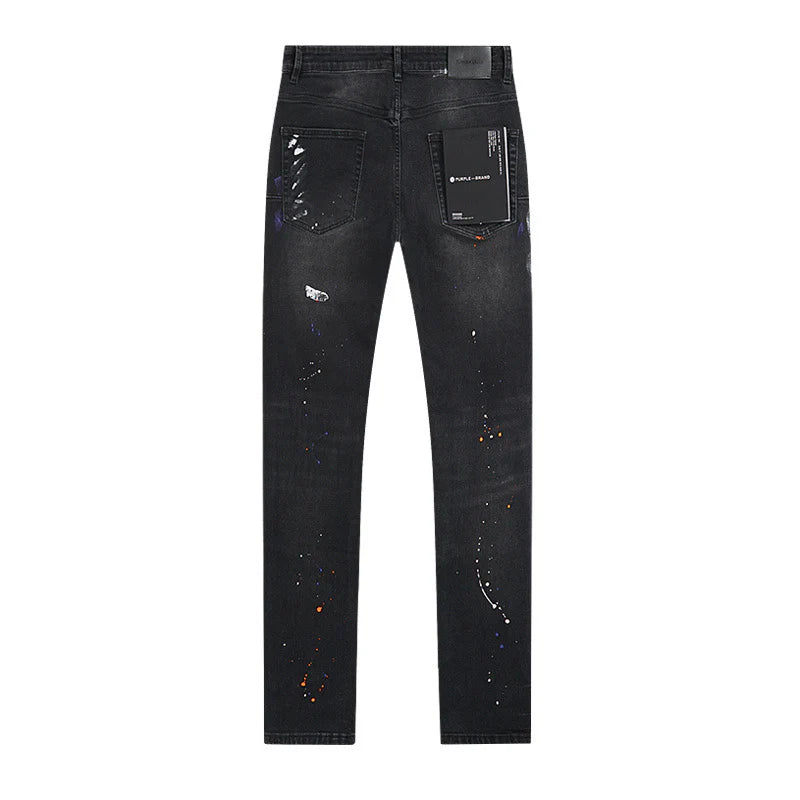 PURPLE PRINT PANT BLACK PU168