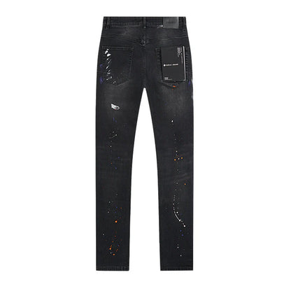 PURPLE PRINT PANT BLACK PU168