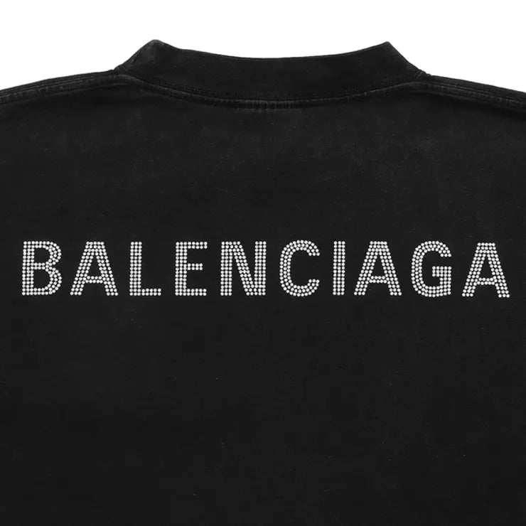 Balenciaga Rhinestone logo black