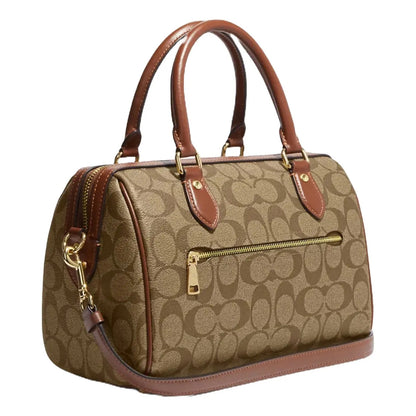 Coach Satchel Rowan café claro