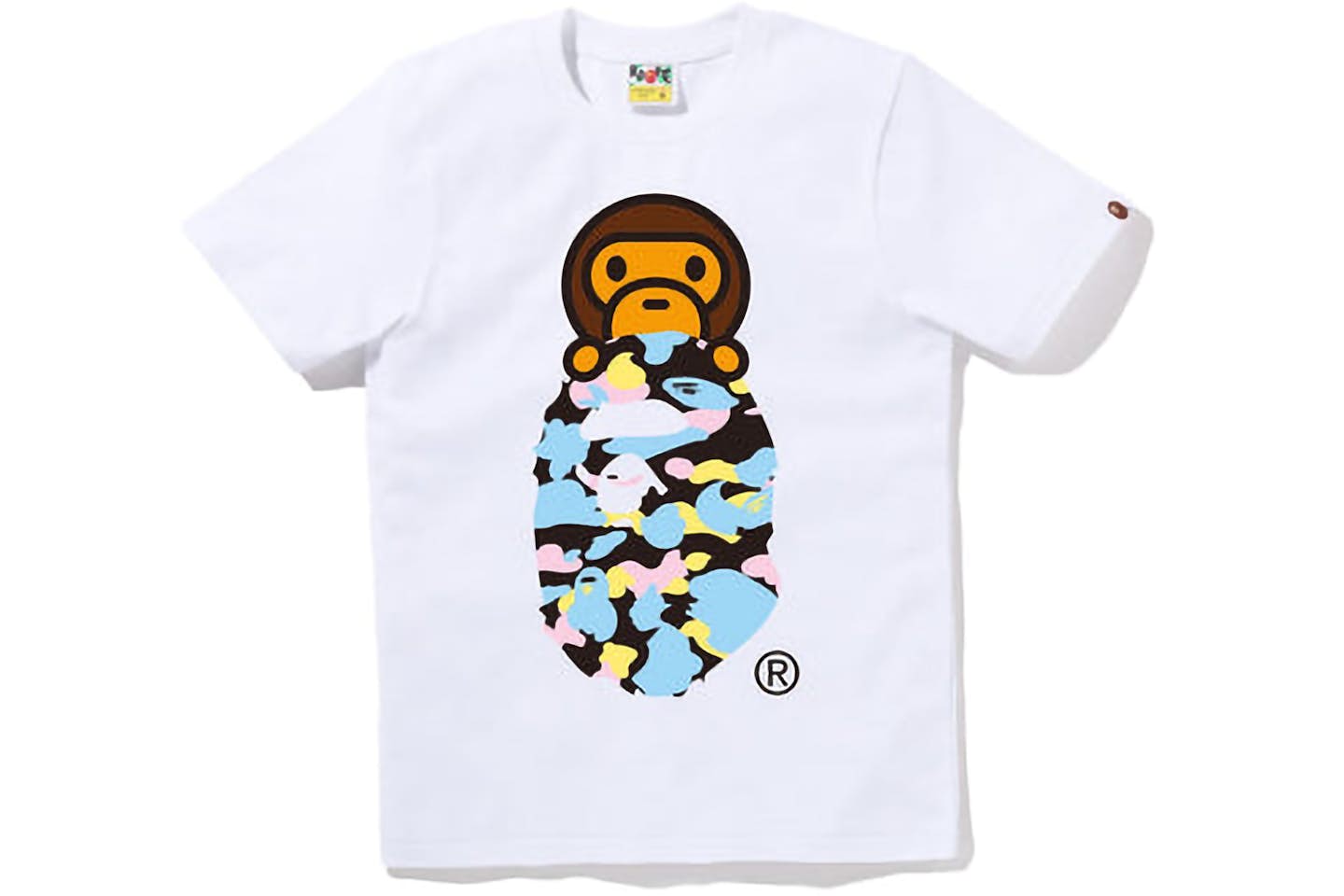 BAPE BABY MILO CAMO WHITE TSHIRT