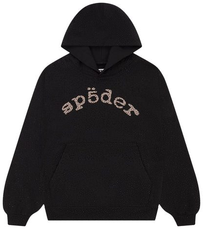 Spider Rhinestone VVS Hoodie 'Black'