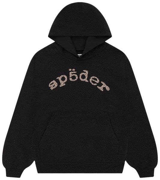 Spider Rhinestone VVS Hoodie 'Black'