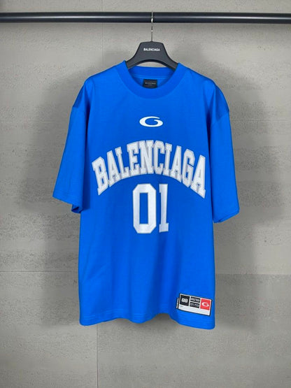 BALENCIAGA BASKETBALL JERSEY BLUE