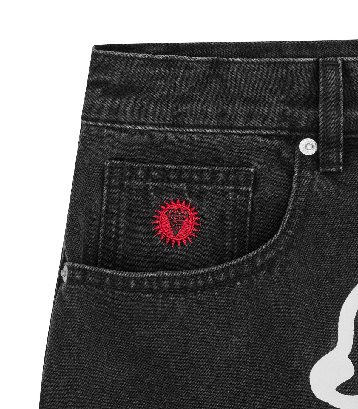 Icecream RUNNING DOG TRIPLE SCOOP DENIM SHORTS - BLACK (D060)