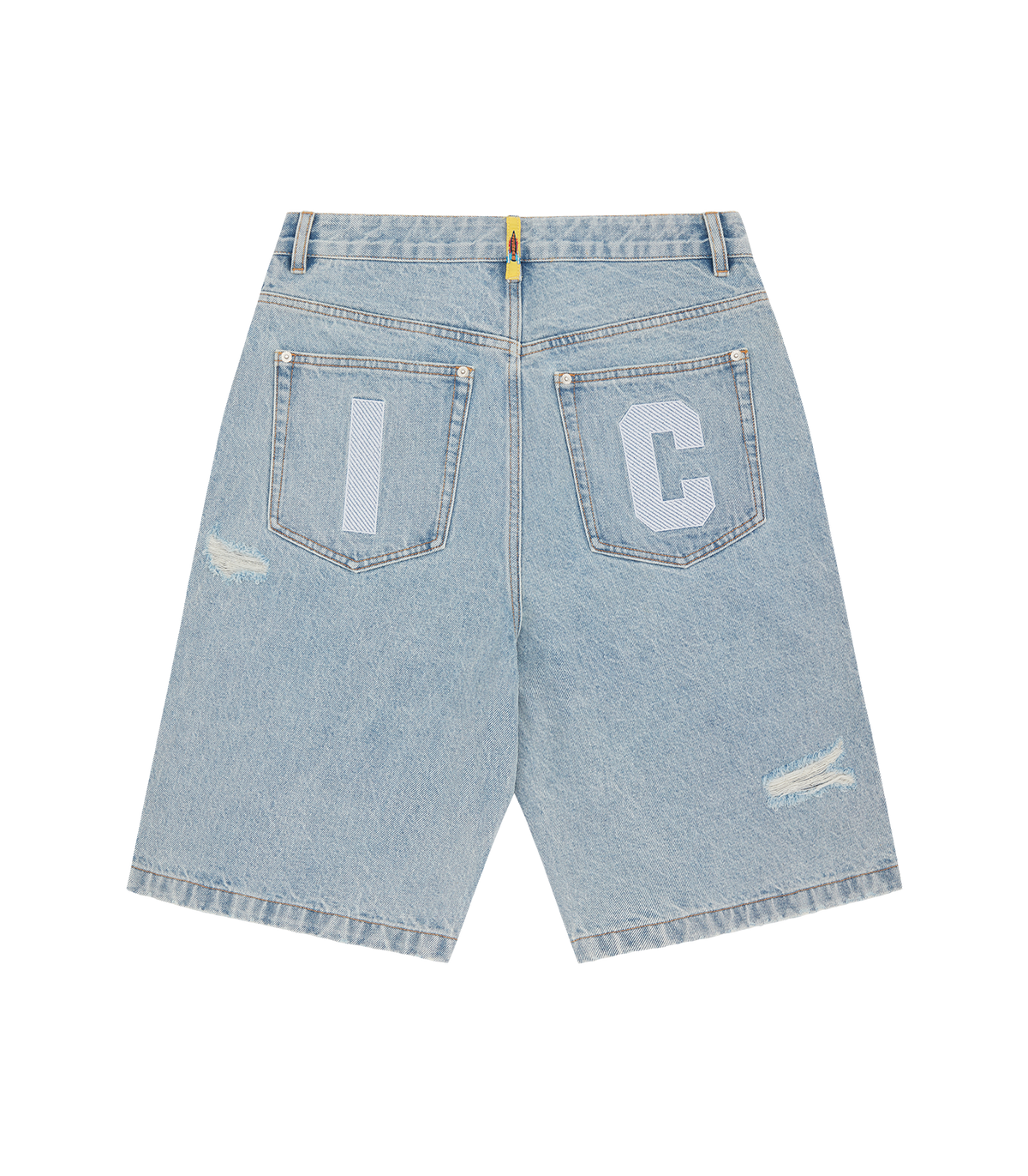 Icecream RUNNING DOG DENIM SHORTS - HEAVY WASH BLUE (D089)