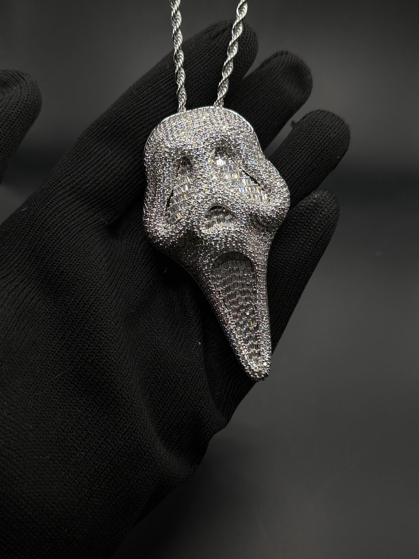 Ghost Mask Iced Necklace