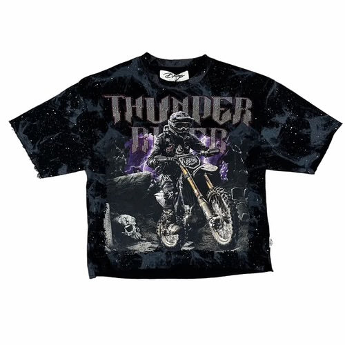 BKYS Thunder Ride motocross F-terry Cropped Tee