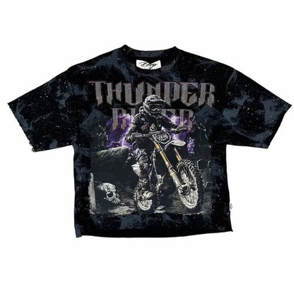 BKYS Thunder Ride motocross F-terry Cropped Tee