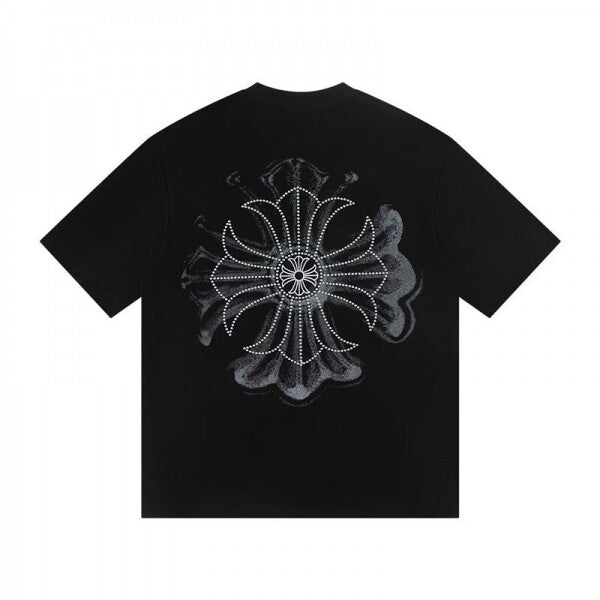 CHROMEHEARTS PRINT LOGO BLACK TSHIRT
