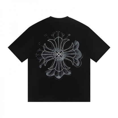 CHROMEHEARTS PRINT LOGO BLACK TSHIRT
