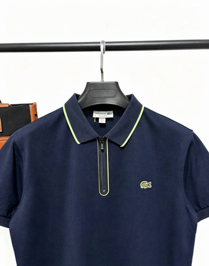 LACOSTE tipo polo zipper azul