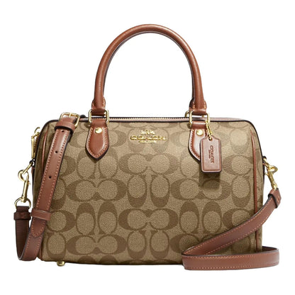 Coach Satchel Rowan café claro