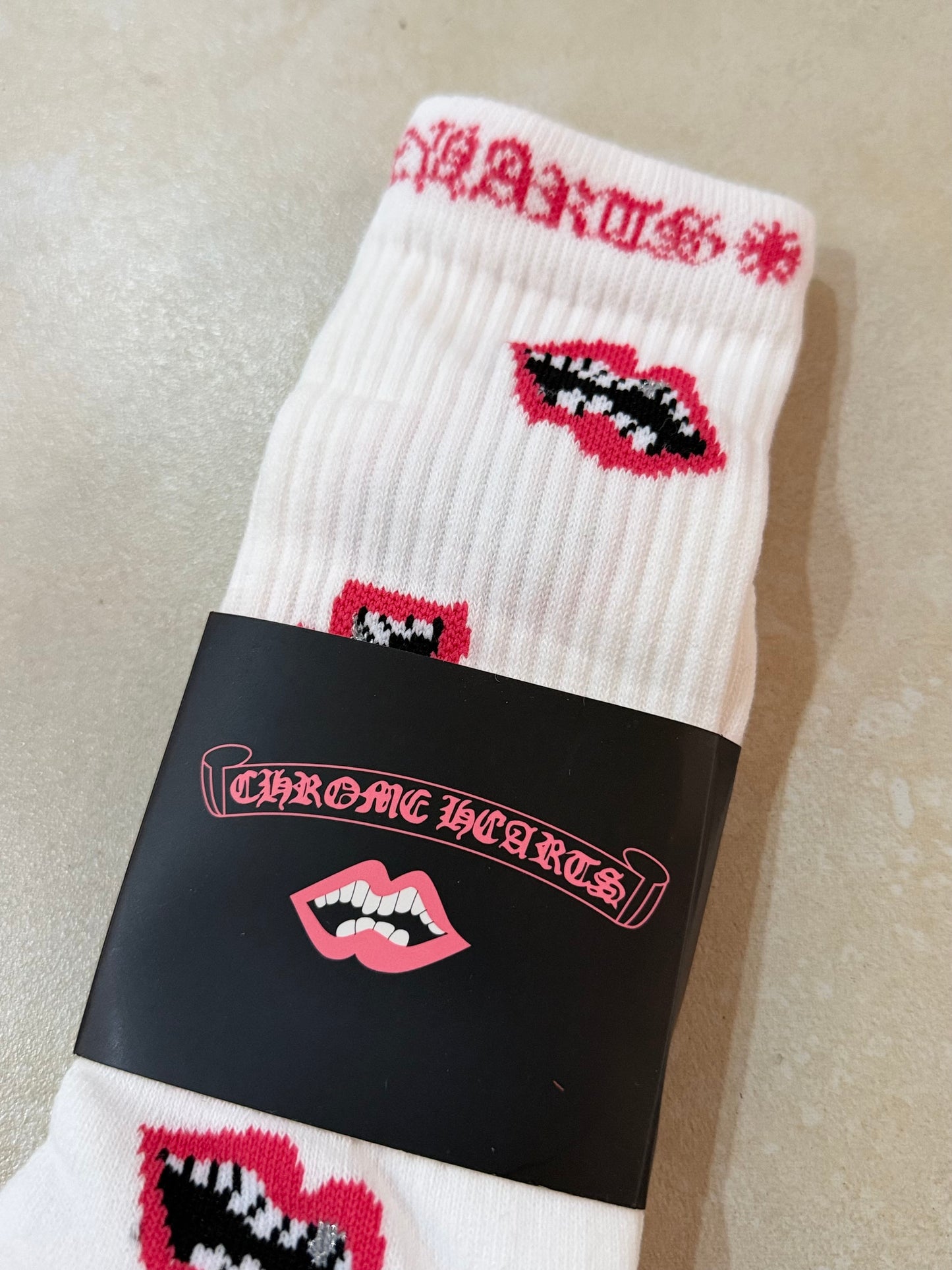 Chrome Hearts "Matty Boy" Lips White/Pink