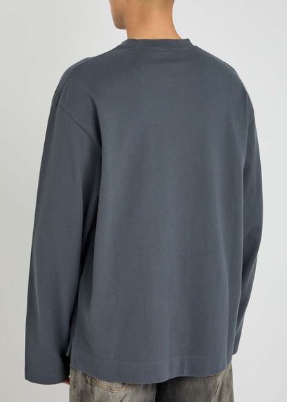 ACNE STUDIOS LOGO GREY LONG SLEEVE
