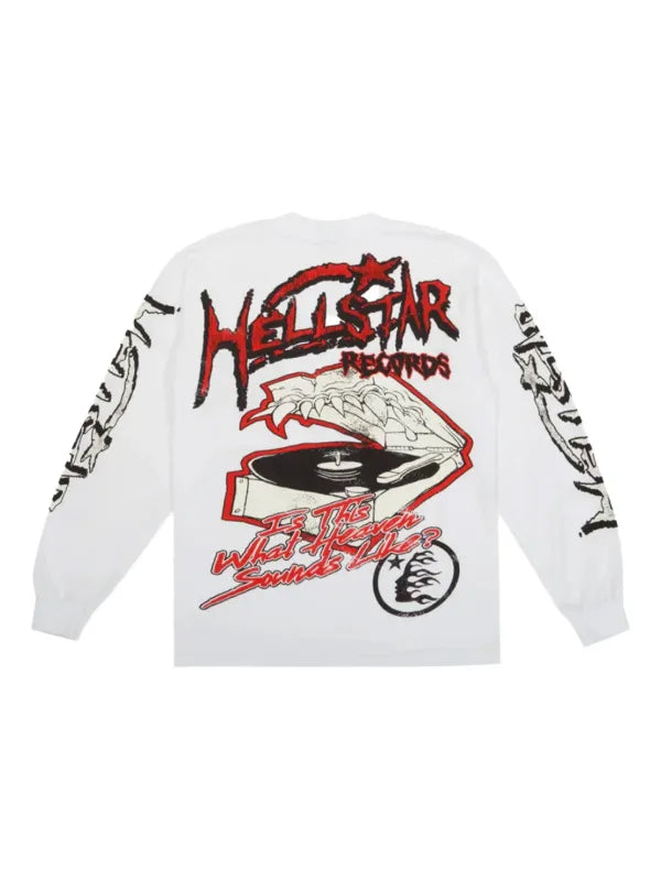 Hellstar Récords long sleeve Tshirt white