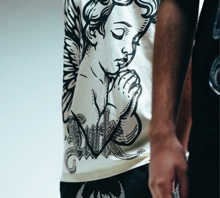 LURK BRAND “LURK PRAYING ANGEL BEIGE VERSION BOXY FIT