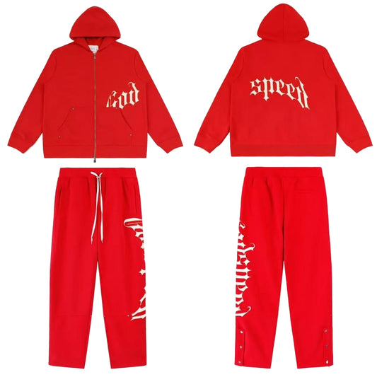 Godspeed Logo Sweatsuit V2 Red