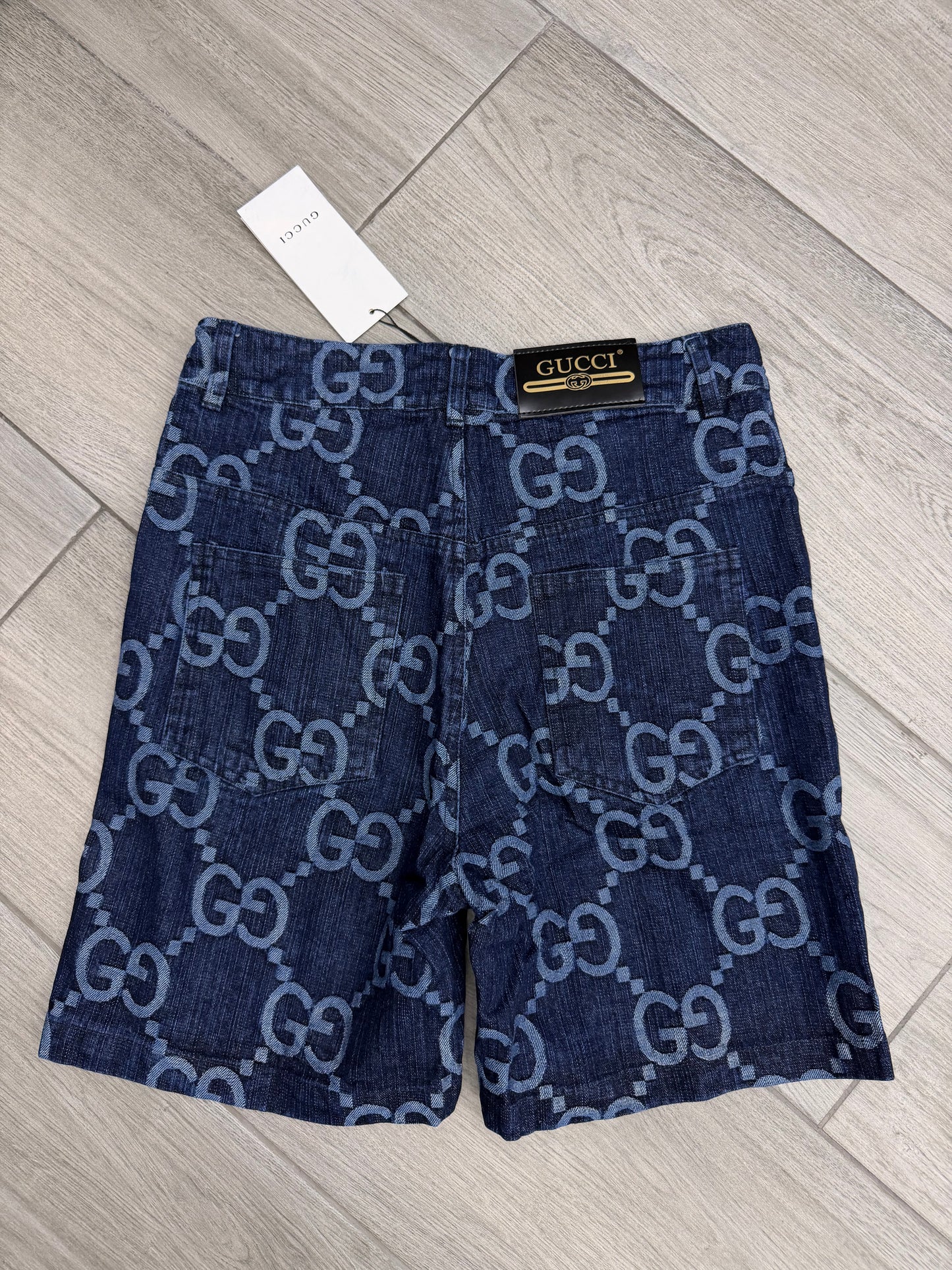 Gucci big GG denim short