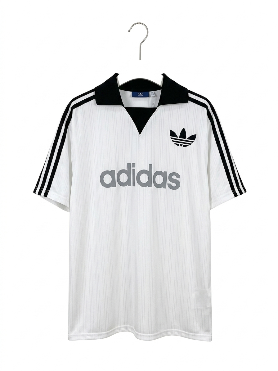 Adidas archive collar jersey White