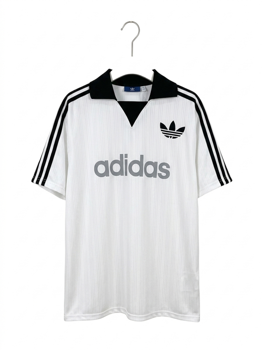 Adidas archive collar jersey White