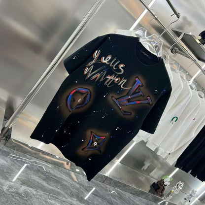 Louis vuitton print black Tshirt