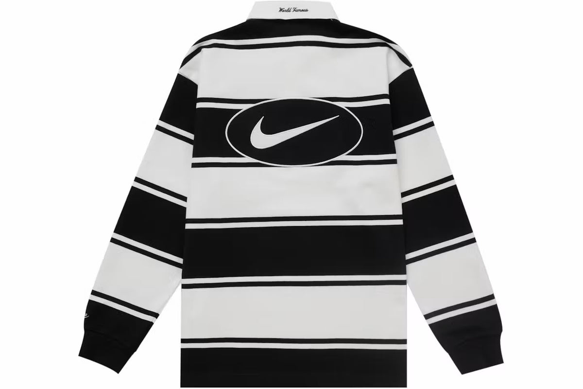 Nike X Supreme Raya stripe Rugby Black long sleeve