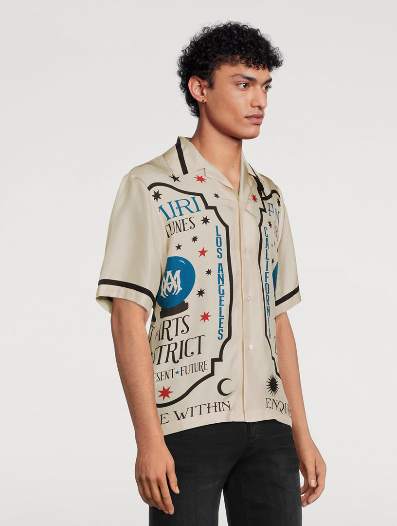 AMIRI Fortune Silk Bowling Shirt