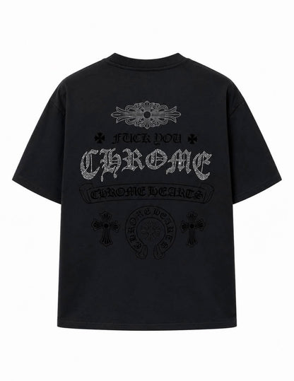 Chromehearts F*ck You black rhinestone Tshirt