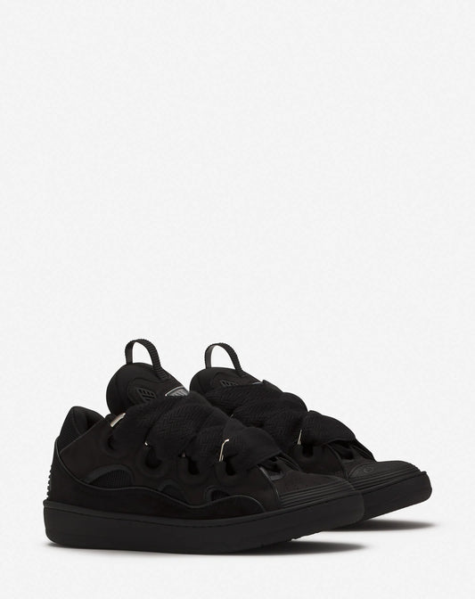 LANVIN LEATHER CURB SNEAKERS