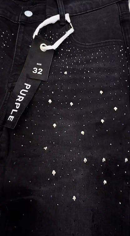 PURPLE BRAND JEANS BLACK PU9130