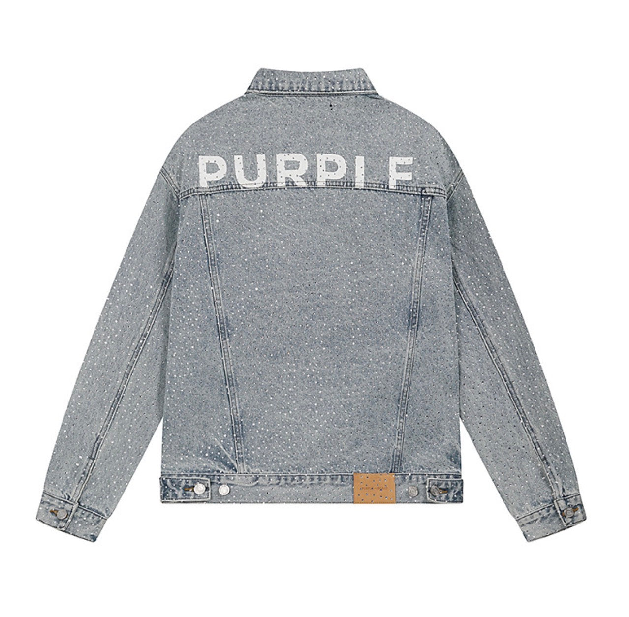 PURPLE BRAND 
Rhinestone-Embellished Denim Jacket